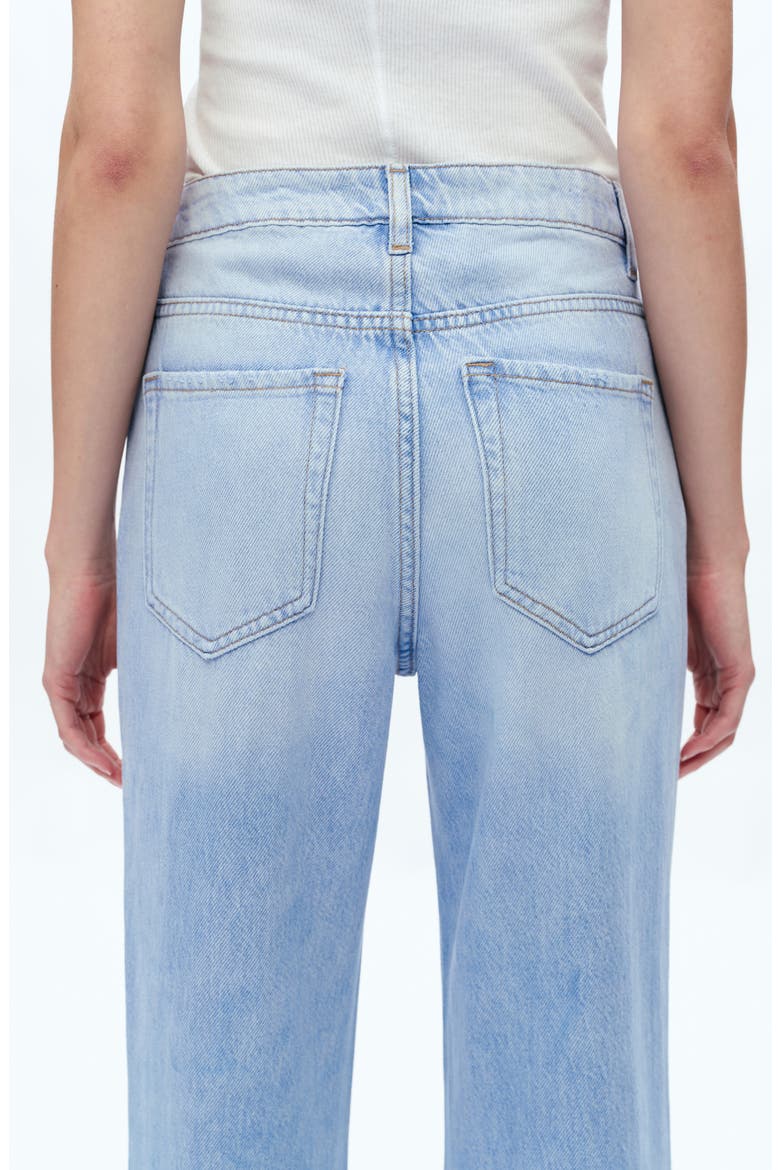 Ripped High Waist Wide Leg Jeans, Alternate, color, SKY BLUE