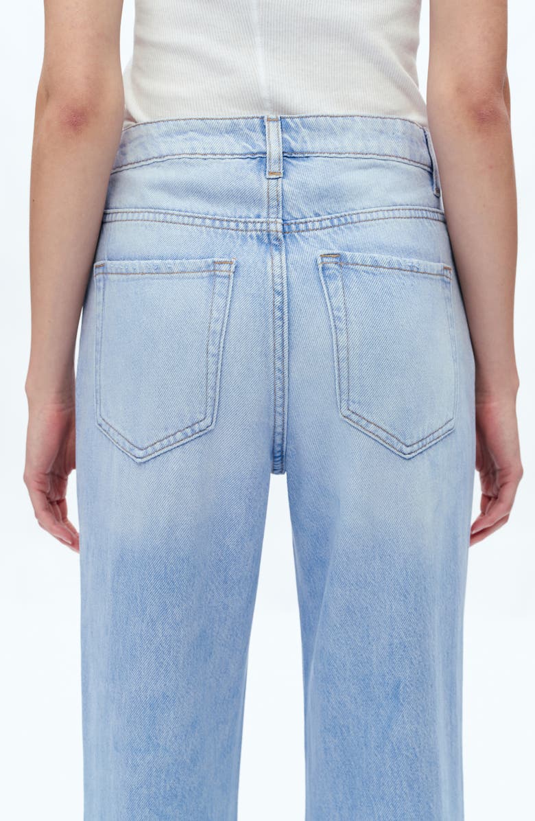 Bayeas Ripped High Waist Wide Leg Jeans, Alternate, color, Sky Blue