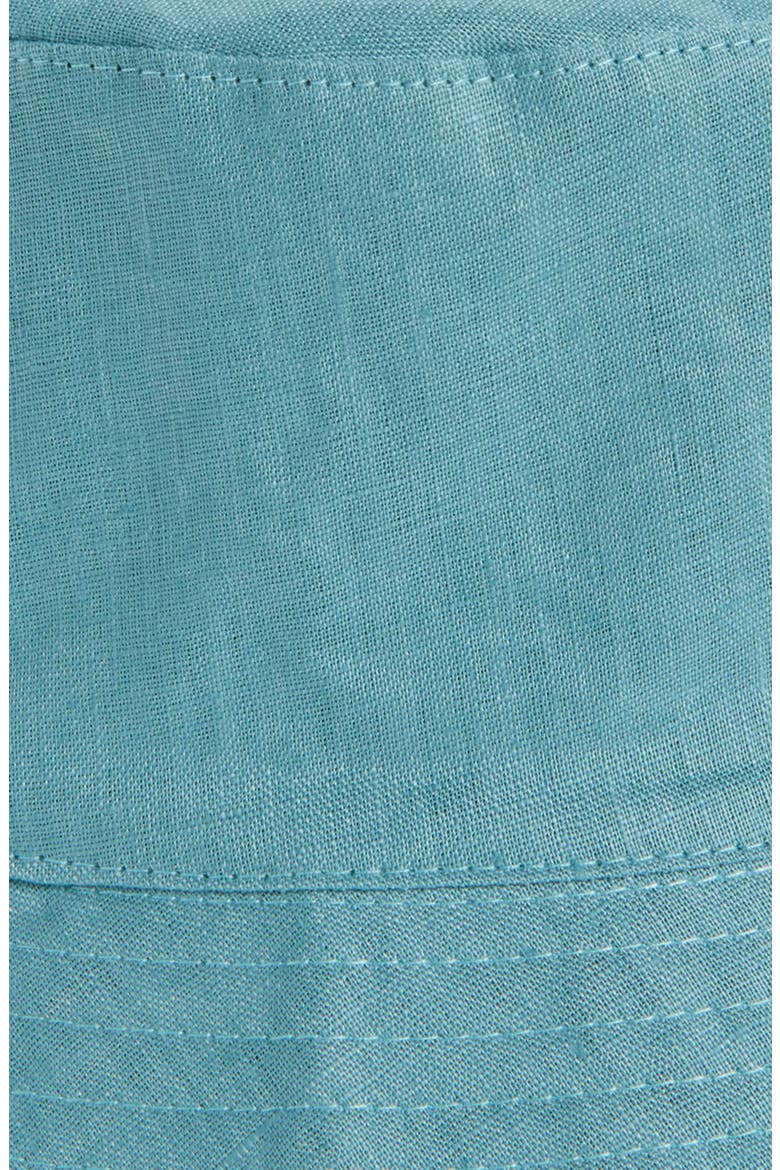 Linen Bucket Hat, Alternate, color, TEAL DUSTY