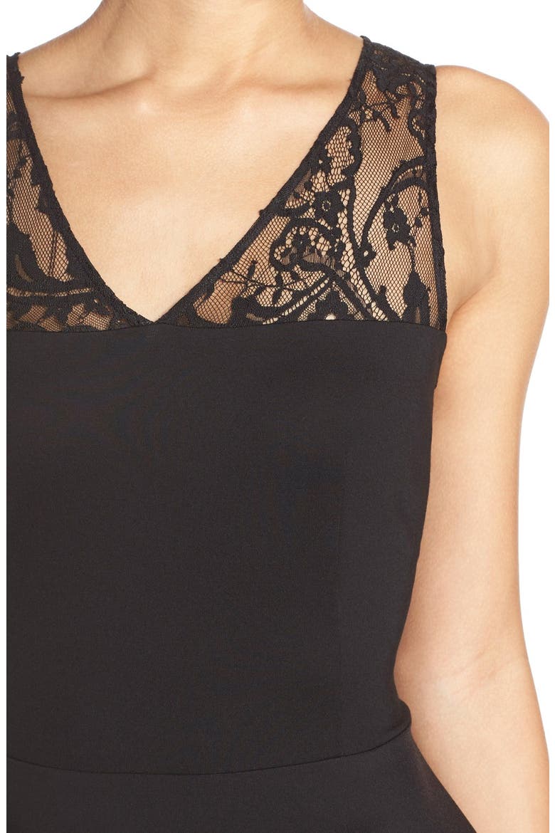 BB Dakota 'Tulane' Lace Back Fit & Flare Dress, Alternate, color, BLACK