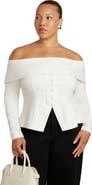 ELOQUII Fold Over Top With Front Button Detail (plus)