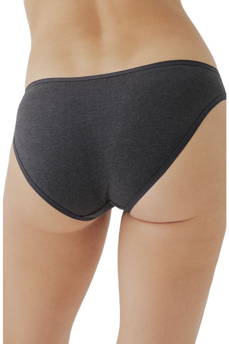 Organic Cotton Everyday Classic Fit Bikini 6-Pack, Alternate, color, Charcoal Basics