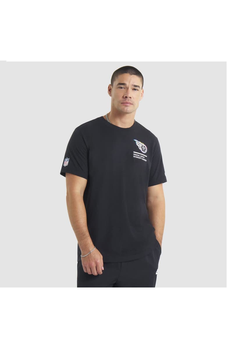 Nike Men's Nike Black Tennessee Titans 2025 NFL Crucial Catch Tri-Blend Dri-FIT T-Shirt, Main, color, Black