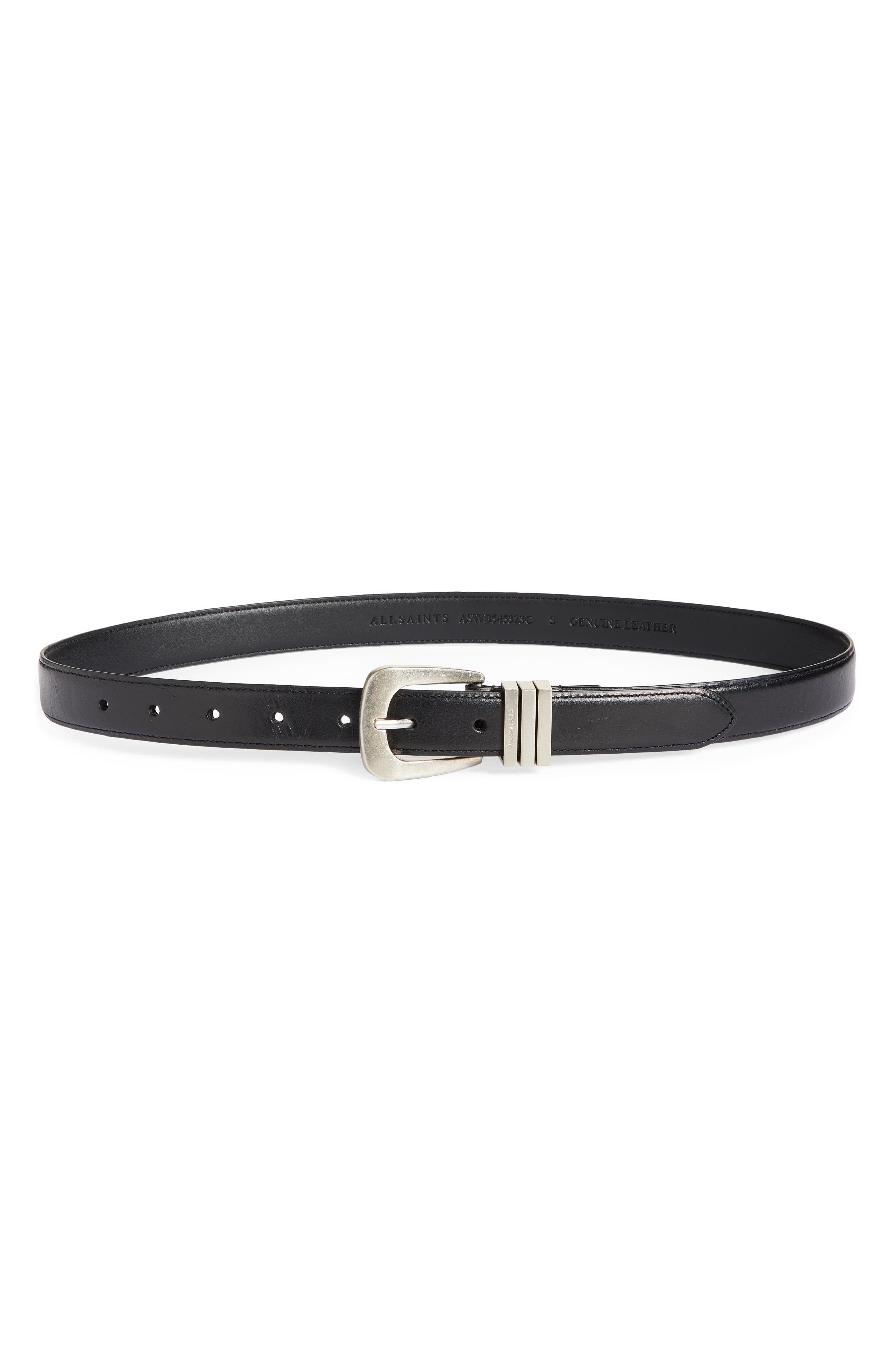 AllSaints Triple Keeper Leather Belt