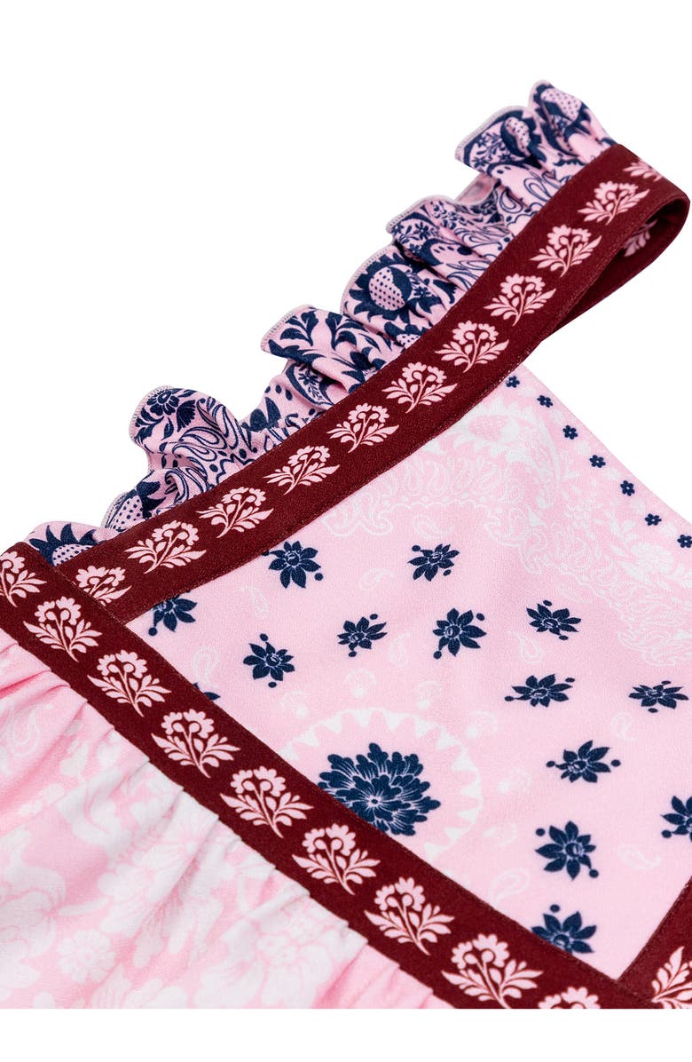Agua Bendita Kids' Valery Atma Placement Print Ruffle Sundress, Alternate, color, Pink