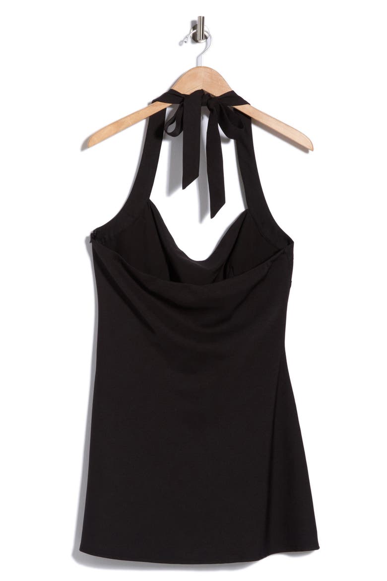 Cabaret Halter Minidress, Alternate, color, BLACK