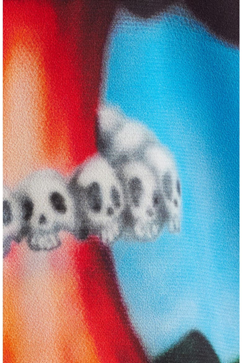 Explosion Graphic Button-Up Shirt, Alternate, color, BLUE MULTI
