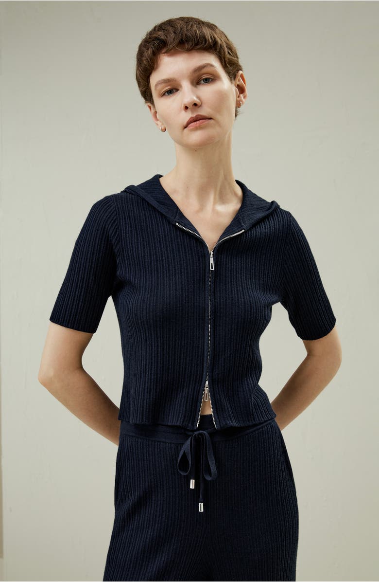 Lilysilk Oasis Knit Hoodie, Alternate, color, Lily White