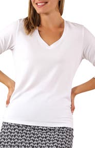 UV Skinz 3/4 Sleeve V-Neck R&R Tee