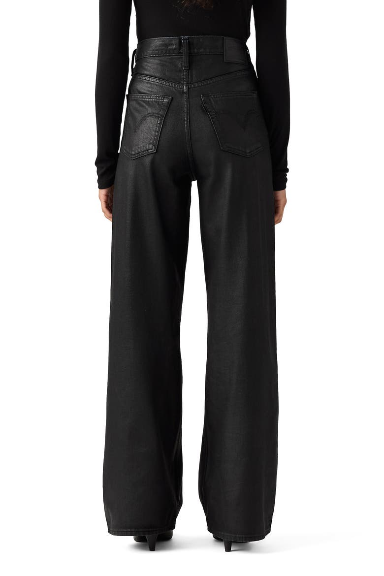 Ribcage Coated High Waist Wide Leg Jeans, Alternate, color, PRIZE FIGHTER PSK