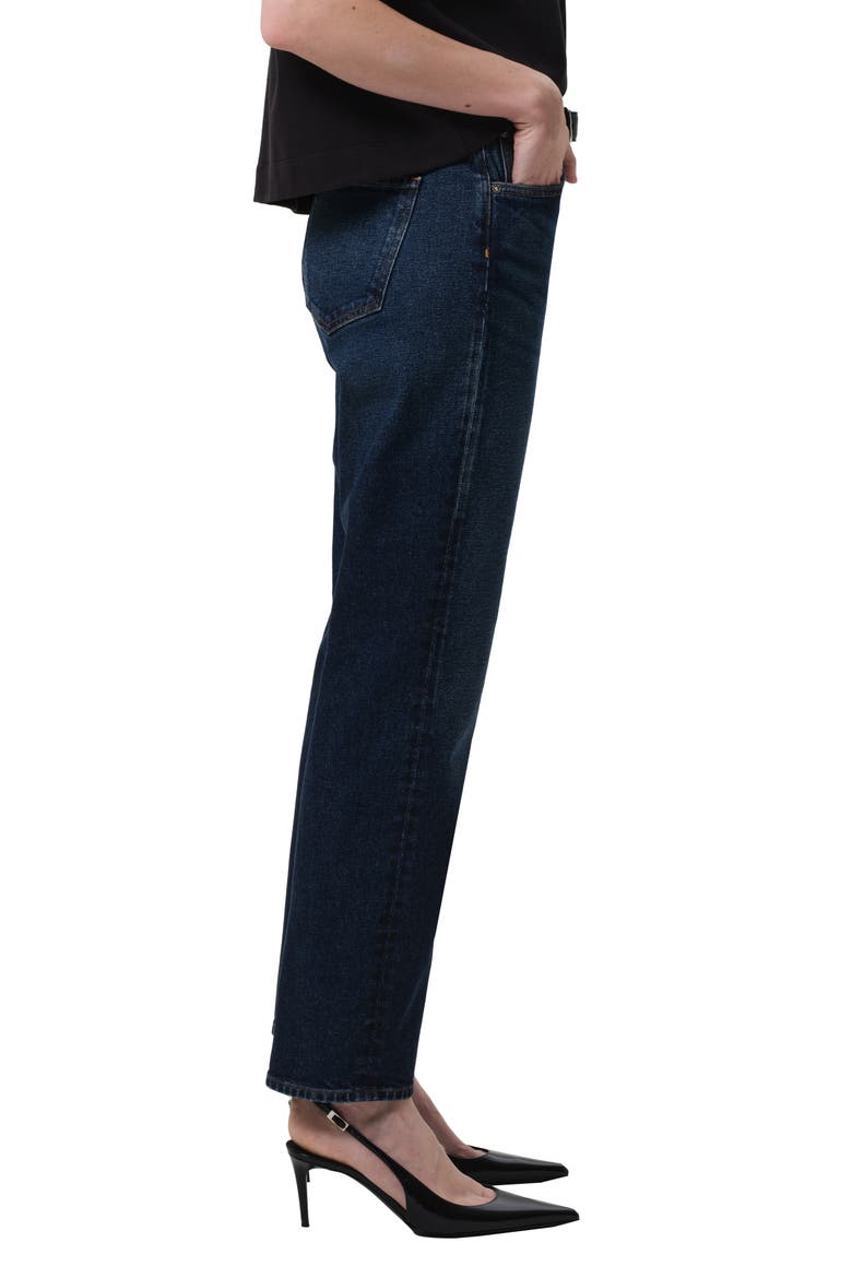 Blaine High Waist Ankle Straight Leg Jeans, Alternate, color, SUTHERLAND DARK
