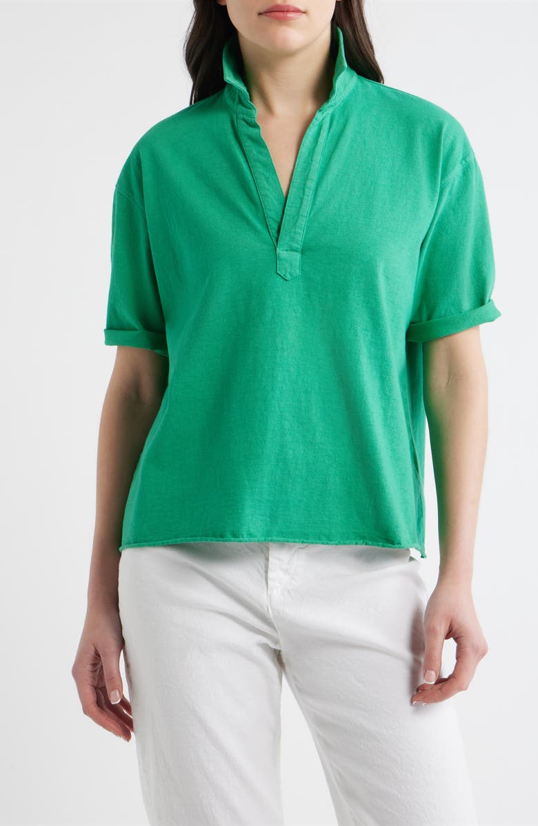 Frank & Eileen Patty Short Sleeve Popover, Main, color, Birdie Green