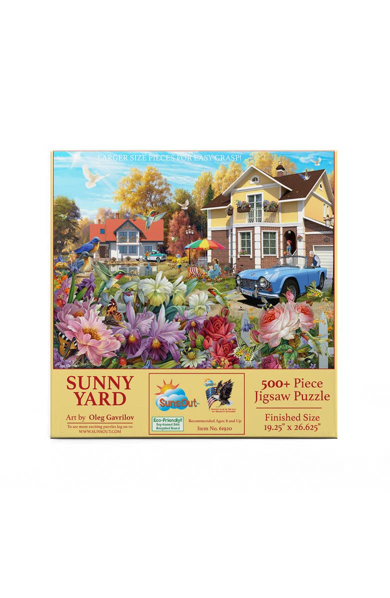 Sunsout Sunny Yard 500 piece Jigsaw Puzzle for Adults Large Pieces, Alternate, color, Multicolor