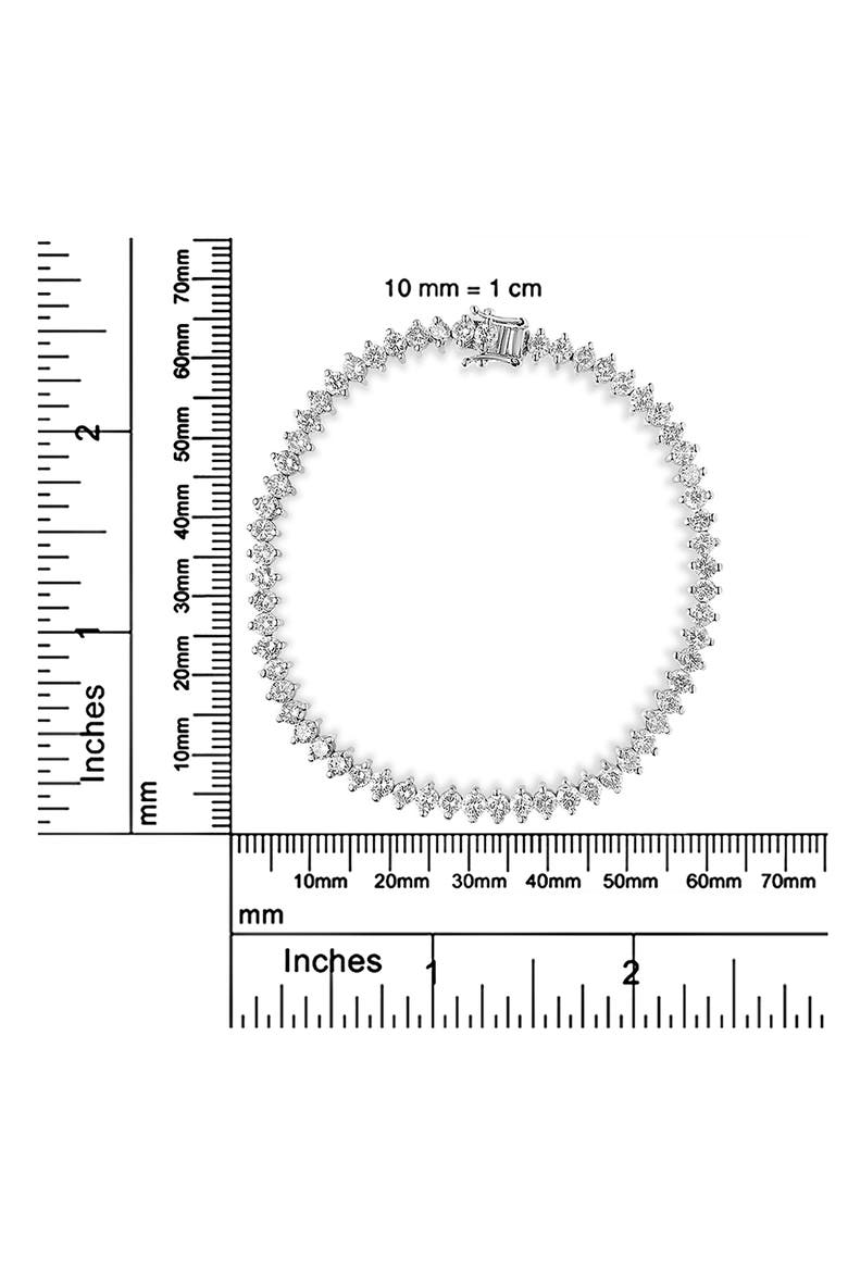 14K White Gold 5 1/2 Cttw Round Diamond 2-Prong Tennis Bracelet, Alternate, color, White Gold
