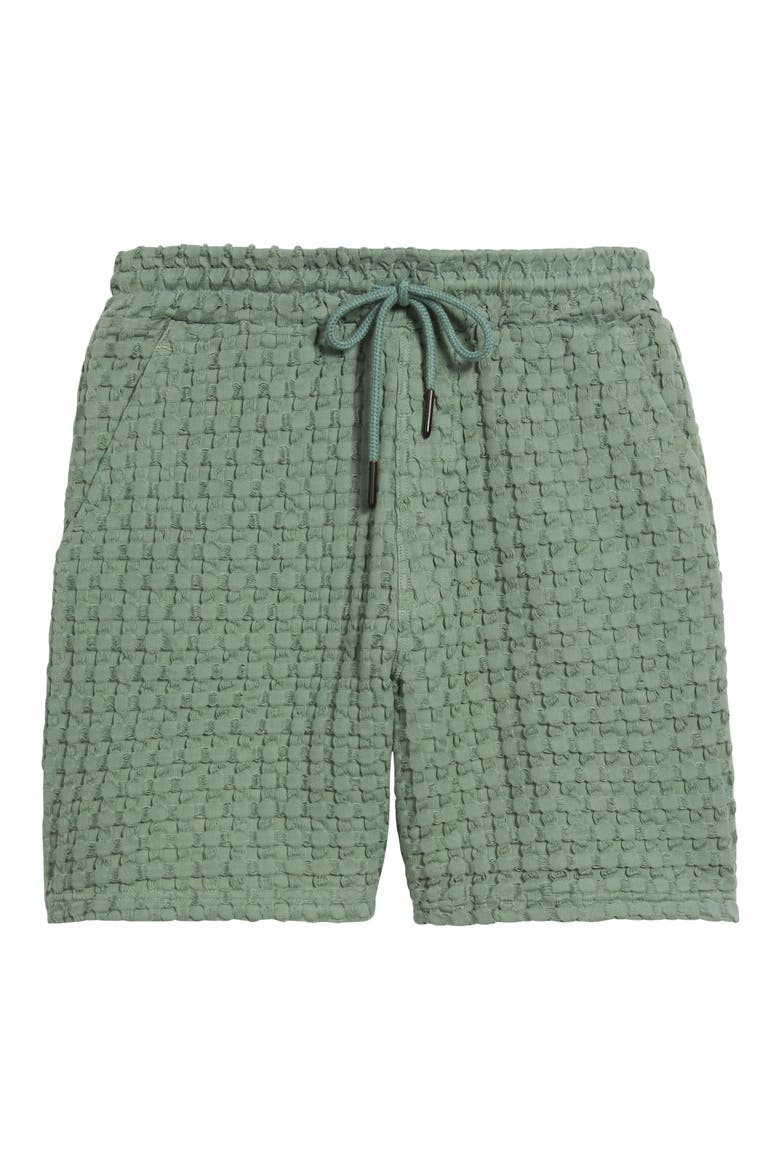 Waffle Porto Shorts, Alternate, color, GREEN