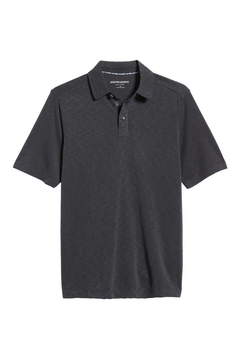Slub Modal Blend Polo, Alternate, color, BLACK