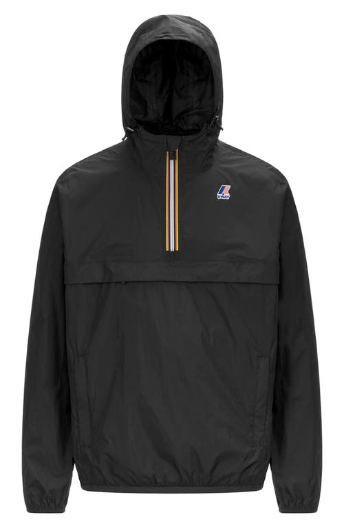 K-way Le Vrai 4.0 Leon Water Repellent Anorak In Black Pure