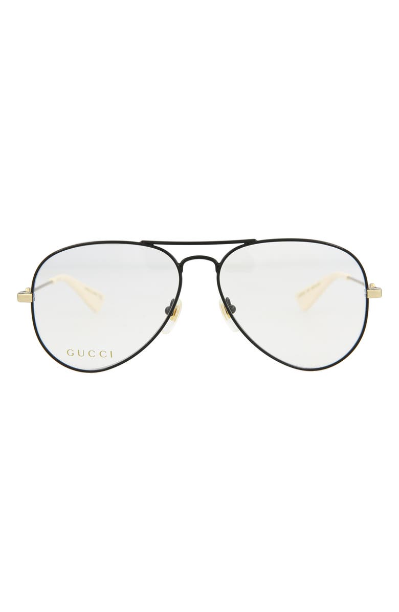 Gucci 58mm Aviator Optical Frames, Main, color,