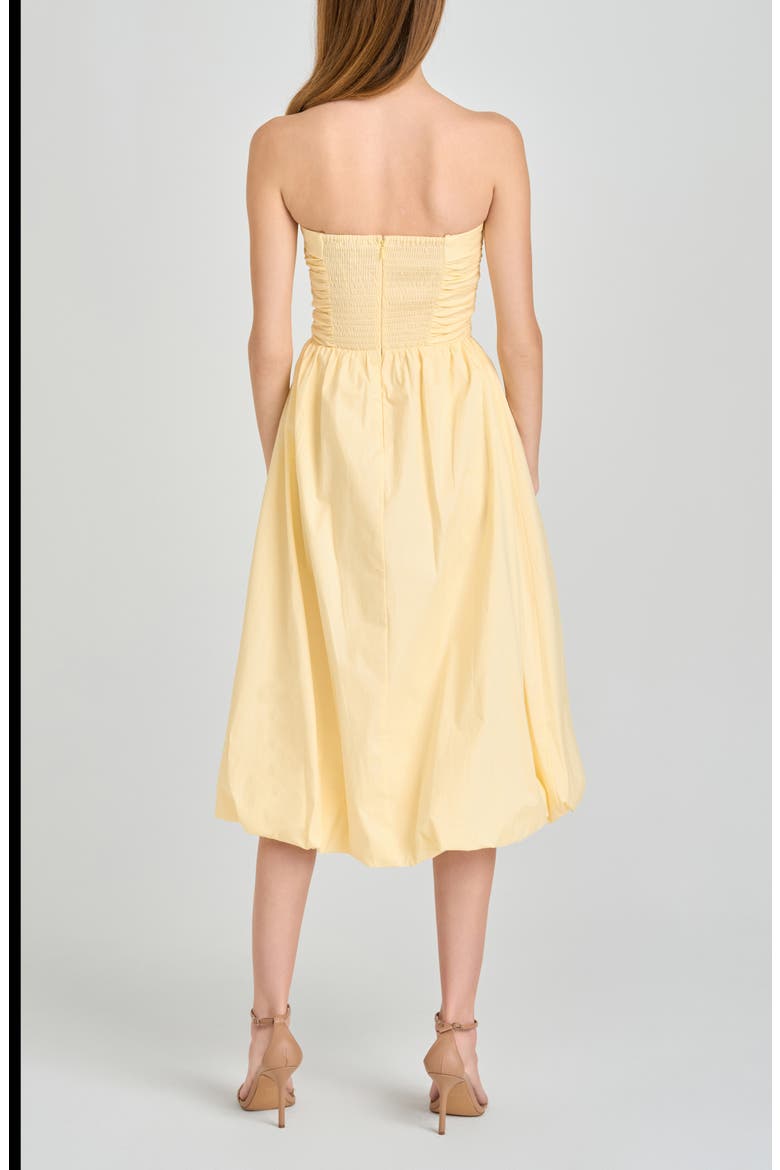 Katherine Bubble Hem Stretch Cotton Midi Dress, Alternate, color, YELLOW