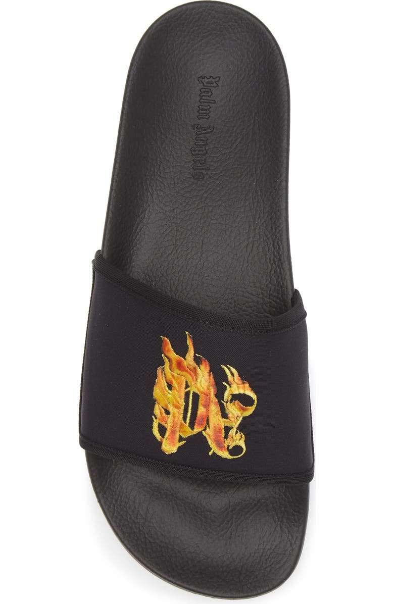 Palm Angels Burning Monogram Pool Slider, Alternate, color,