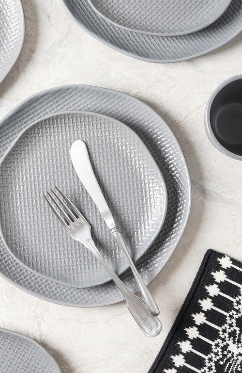 Stone Lain Abigail Stoneware 16-piece Dinnerware Set In Gray