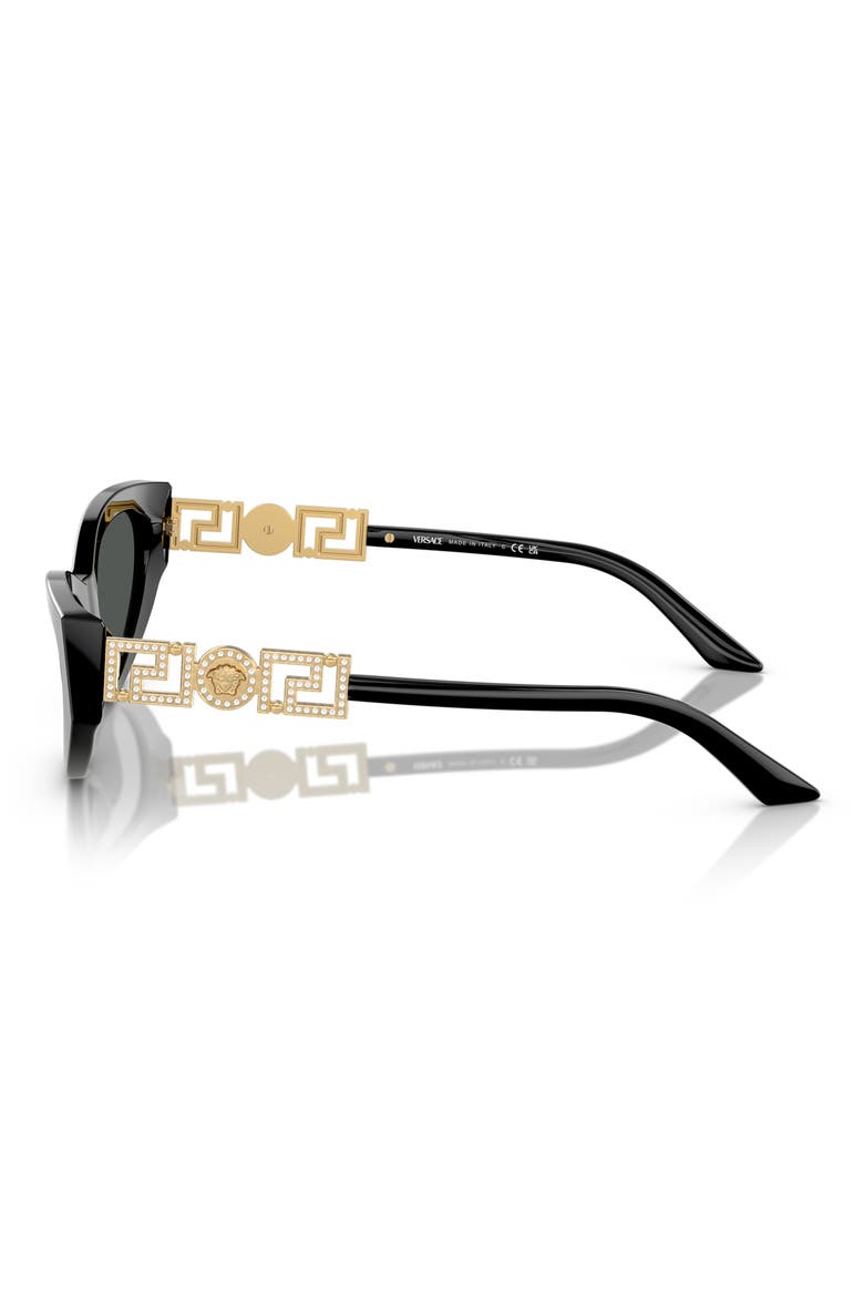 56mm Cat Eye Sunglasses, Alternate, color, BLACK