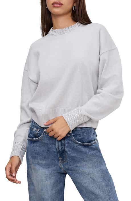 Good American Crystal Crewneck Sweater