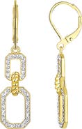 CANDELA JEWELRY Paper Clip Crystal Drop Earrings