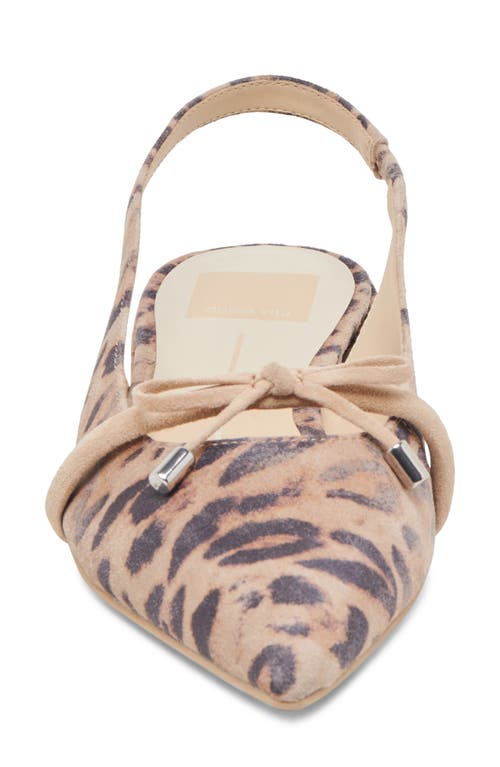 Dolce Vita Payge Pointed Toe Slingback Pump In Light Leopard Suede