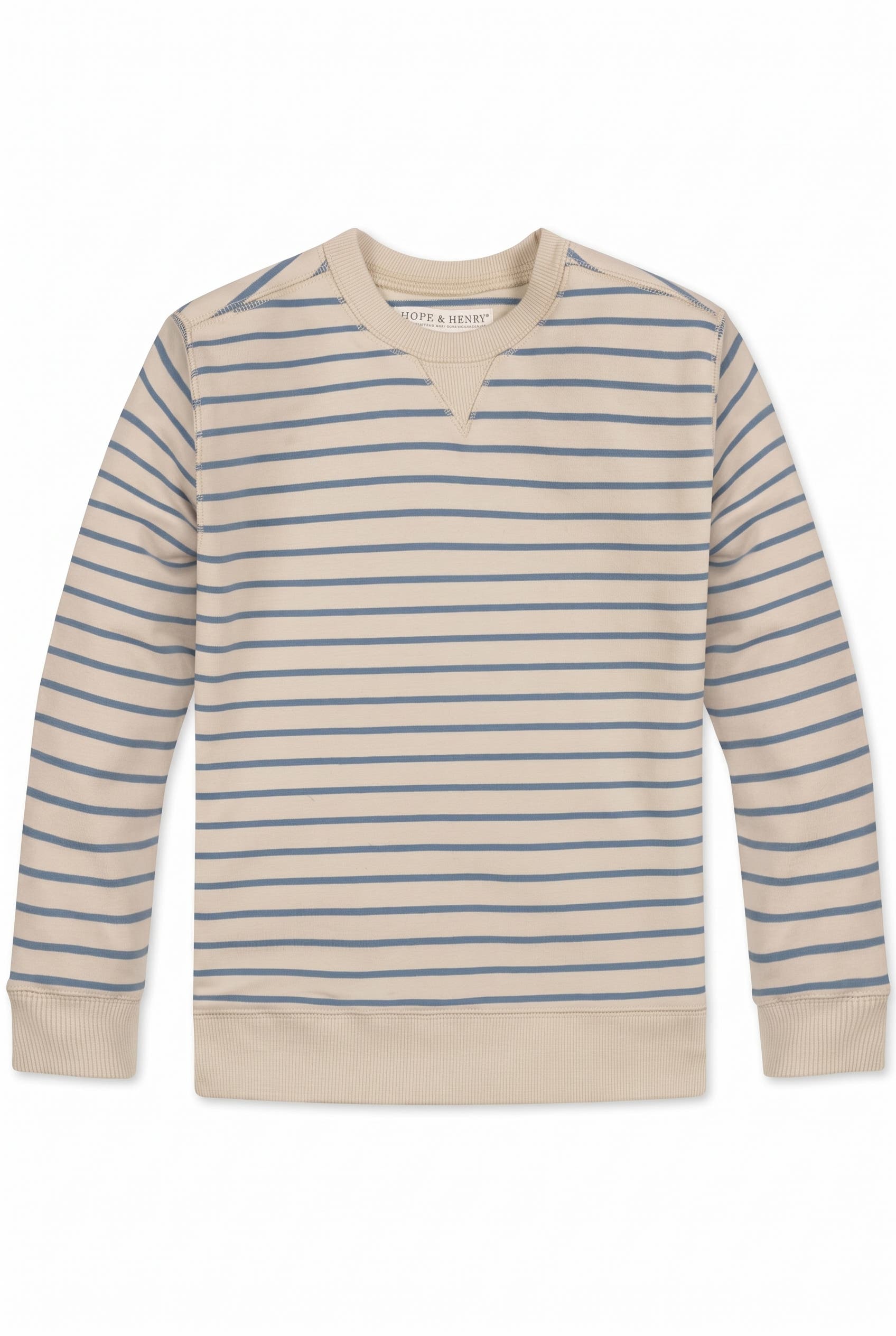 selected Natural and Blue Stripe