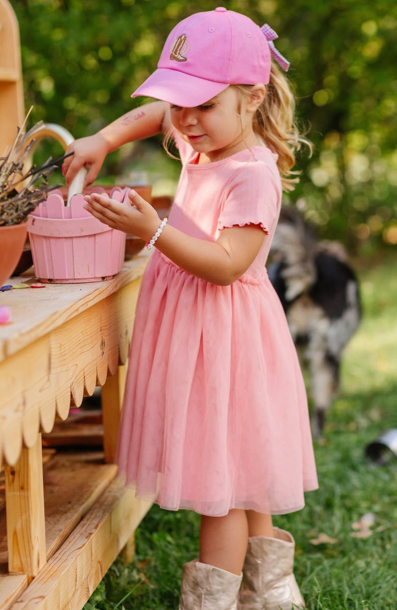 Bits & Bows Cowboy Boot Twill Bow Baseball Hat, Alternate, color, Magenta