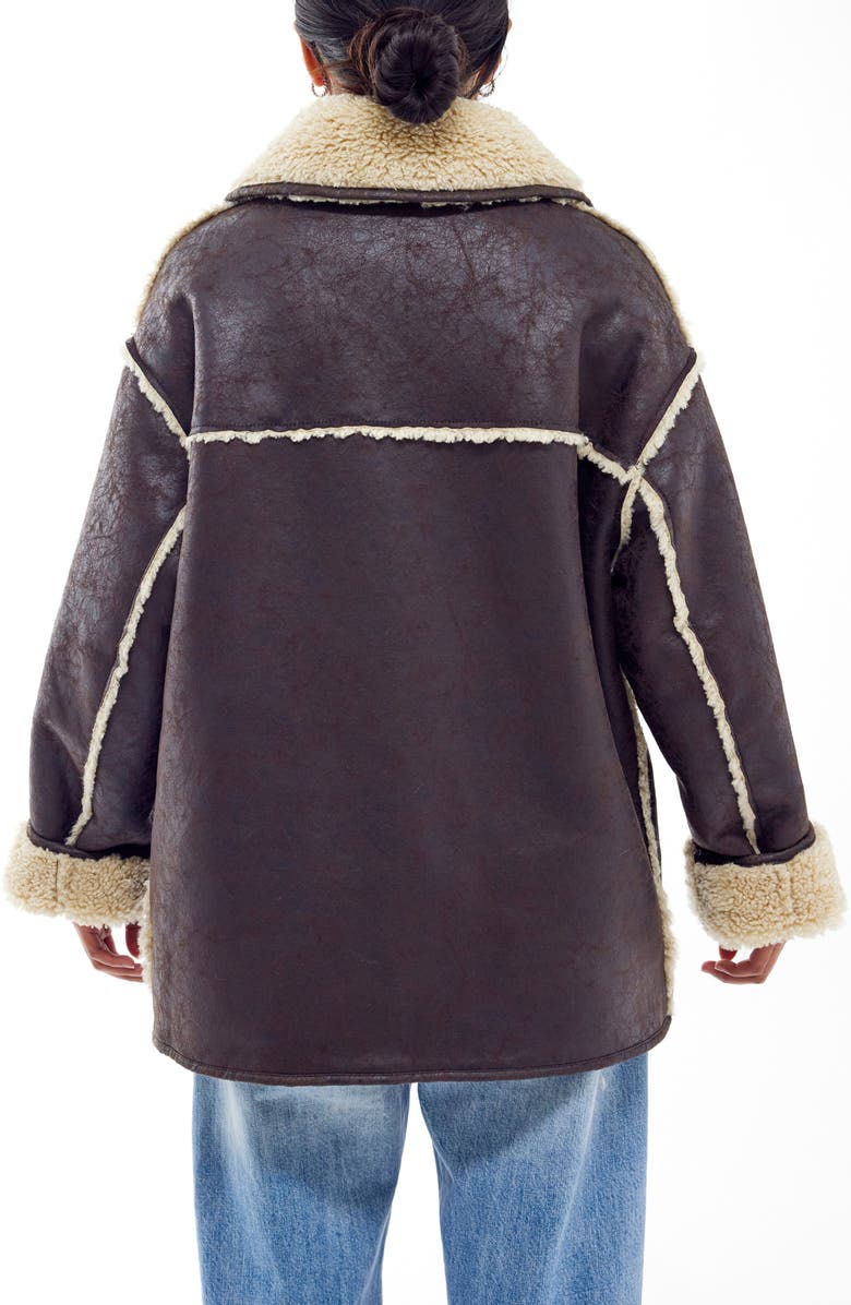 BDG Urban Outfitters Reversible Faux Shearling Coat, Alternate, color,
