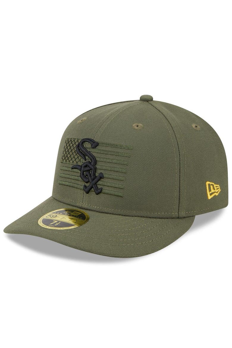 Men's New Era  Green Chicago White Sox 2023 Armed Forces Day Low Profile 59FIFTY Fitted Hat, Alternate, color, Green