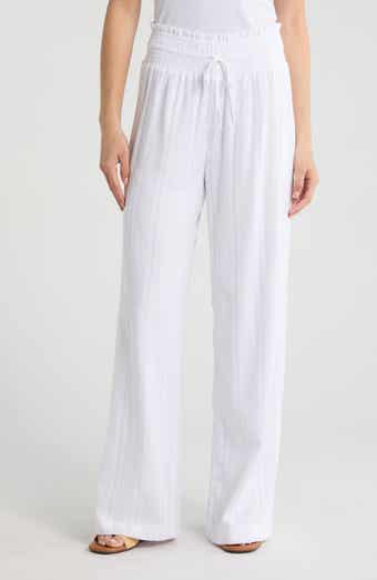 Meadow Embroidered Cotton Drawstring Pants