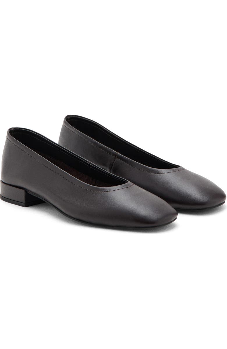 MANGO Square Toe Pump, Main, color, Chocolate