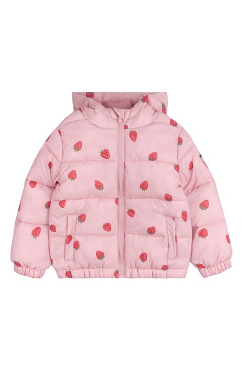 Print Water Resistant Hooded Quilted Jacket (Baby)