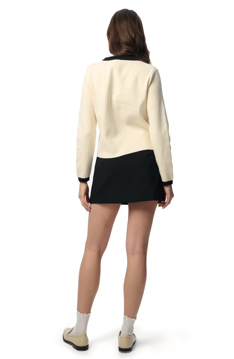 SAACHI Tie Front Cardigan, Alternate, color, Natural