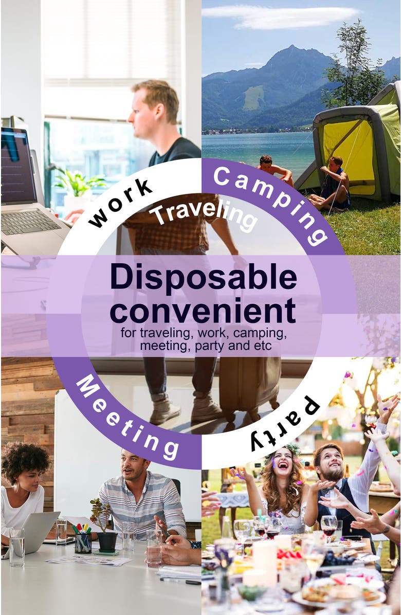 MySmile Teeth Wipes Disposal Finger Brush Deep Cleaning Teeth Wipes, Mint Flavor, Alternate, color, Purple