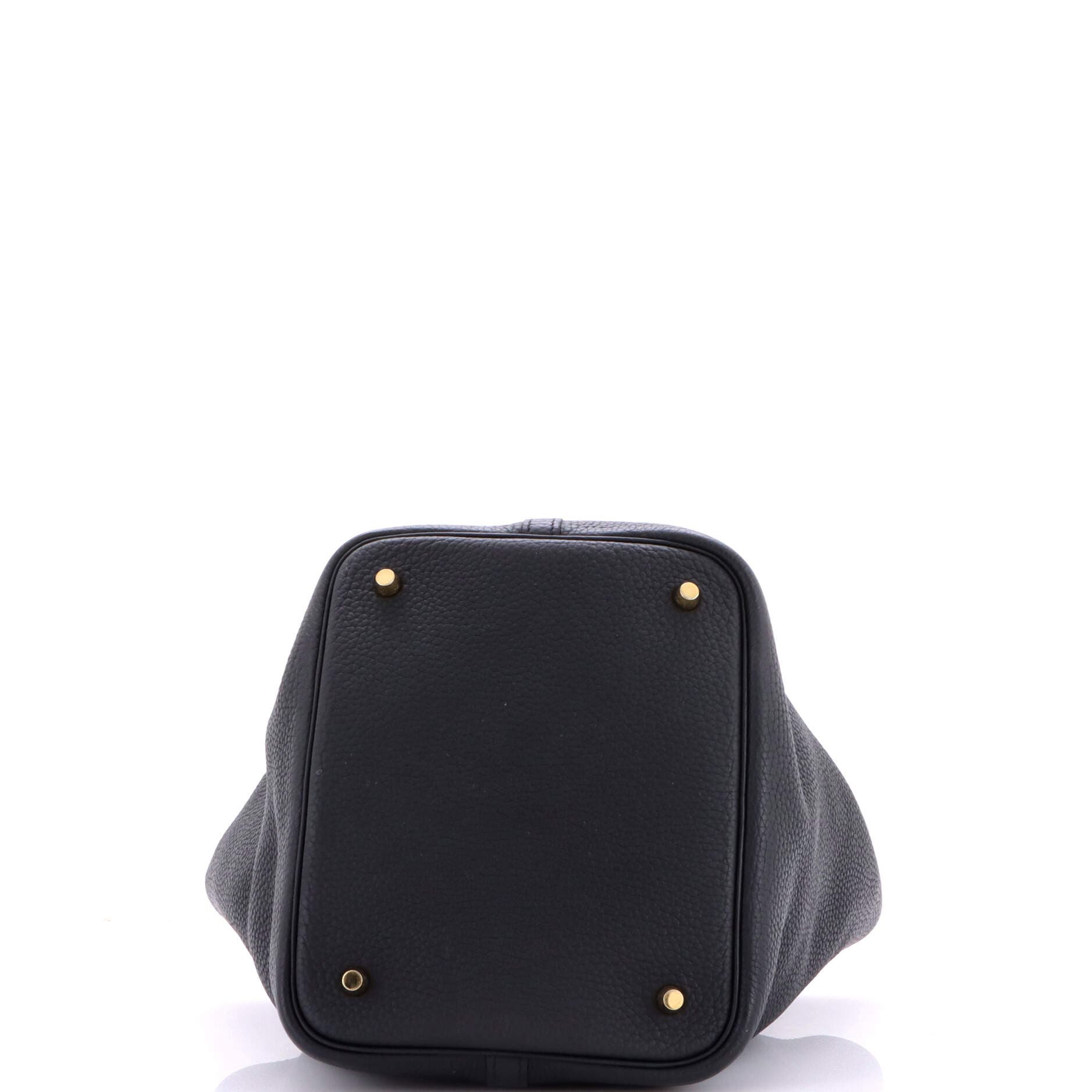 Pre-Owned Hermes Picotin Lock Bag Clemence MM, Alternate, color, Noir