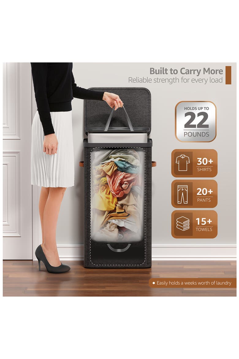 Laundry Basket, Alternate, color, BLACK