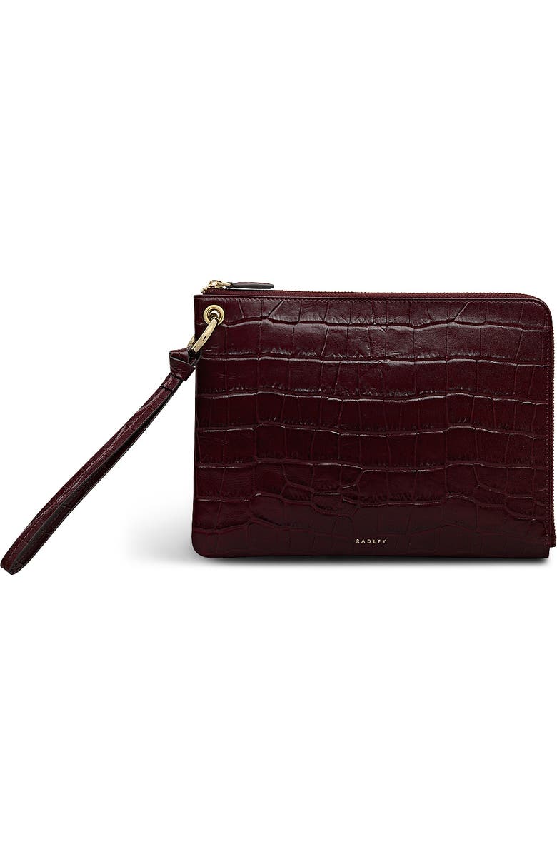 Radley Elms Crescent Medium Multi-Compartment Pouch, Main, color, Dark Cherry