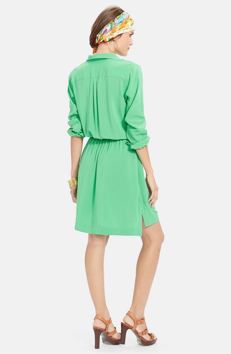 Lauren Ralph Lauren Drawstring Waist Shirtdress, Alternate, color, 