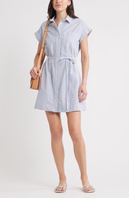 Caslonr Caslon(r) Stripe Cotton Mini Shirtdress In Multi