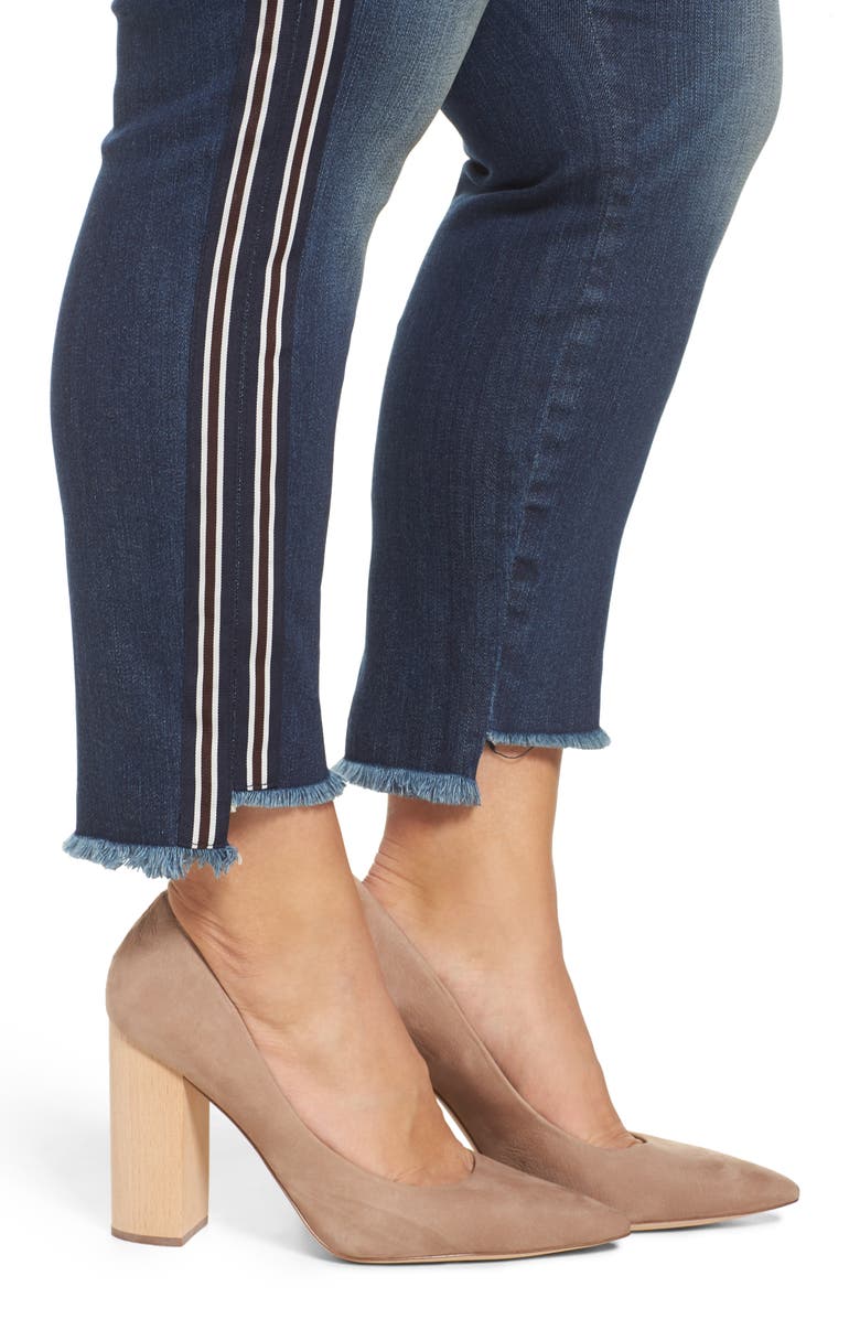 KUT from the Kloth Reese Side Stripe Uneven Ankle Jeans, Alternate, color, 