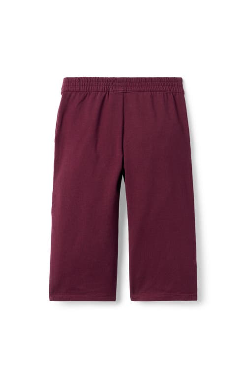 Janie And Jack Wide Leg Tie Waist Pant In Burgundy