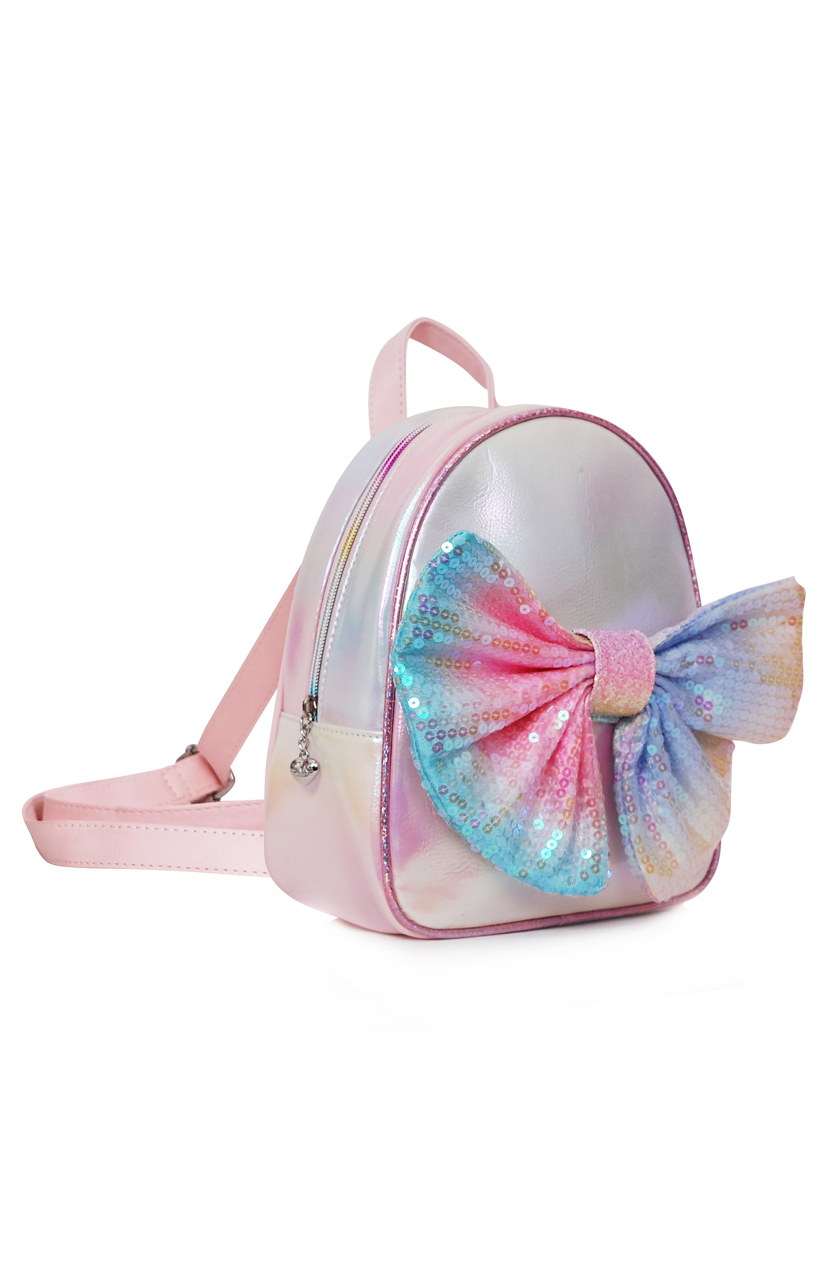 OMG Accessories OMG Ombré Sequin Bow Mini Backpack, Alternate, color, 