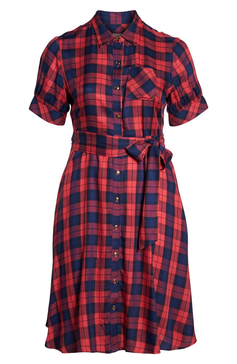 1901 Plaid Shirtdress, Alternate, color, 