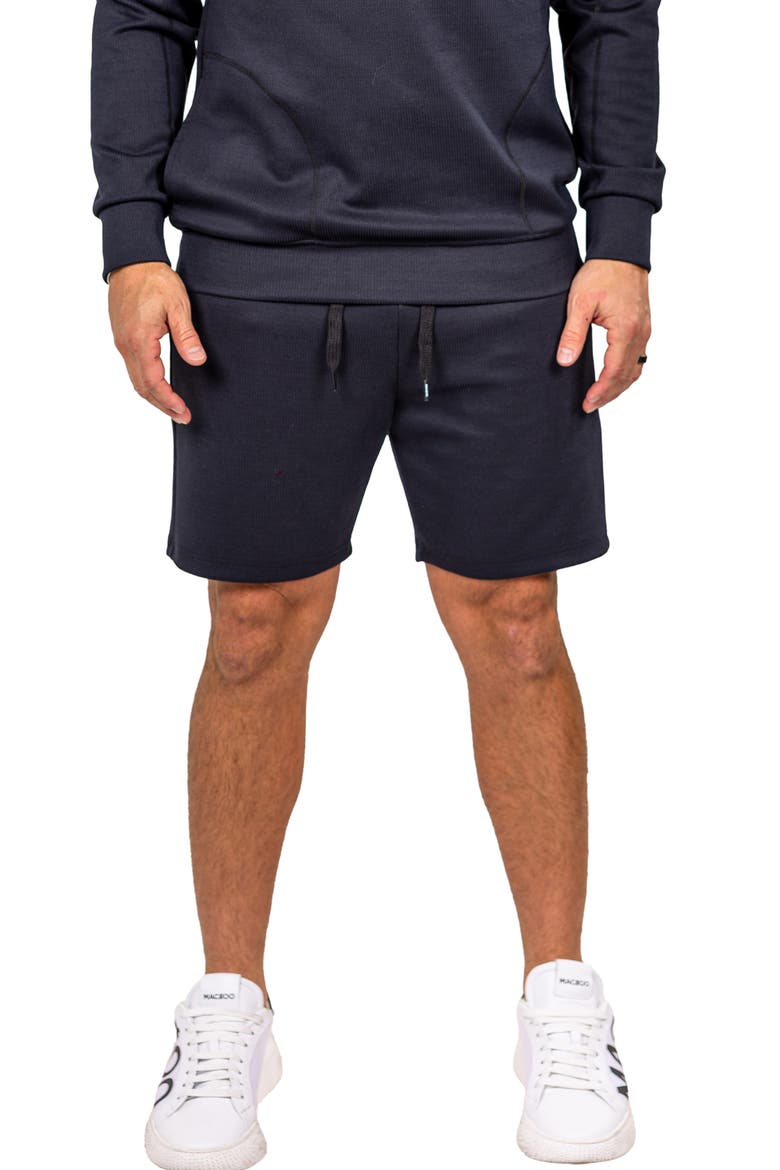 Elastic Waist Drawstring Shorts, Main, color, BLACK