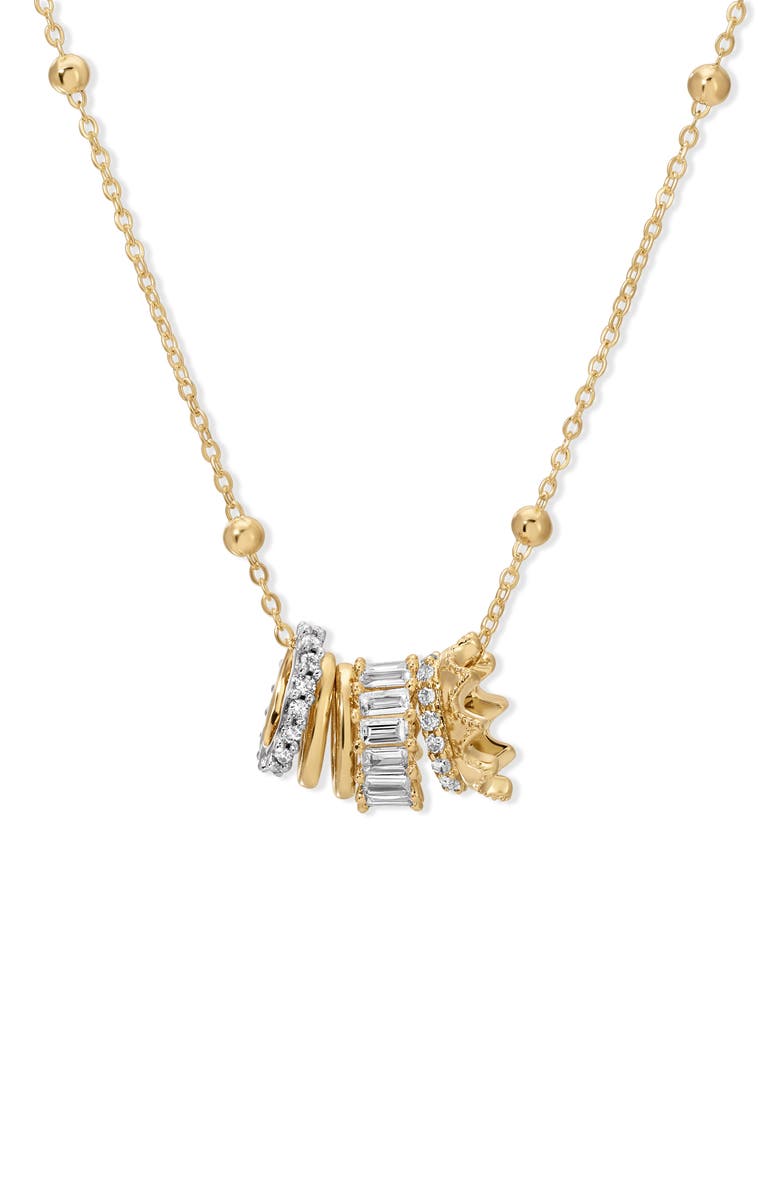 Adina Reyter Royal Rager Diamond & Mini Bead Pendant Necklace, Alternate, color, Gold/ Silver