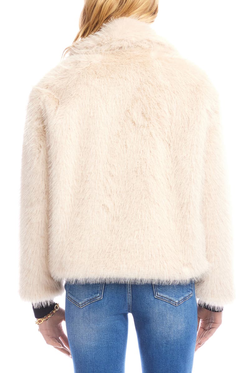 Karen Kane Faux Fur Crop Jacket, Alternate, color, Stone